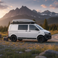 VW Transporter Multivan with topographic decals in adventure scene