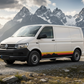 VW Transporter with Retro Mountain Stripes - New Angle