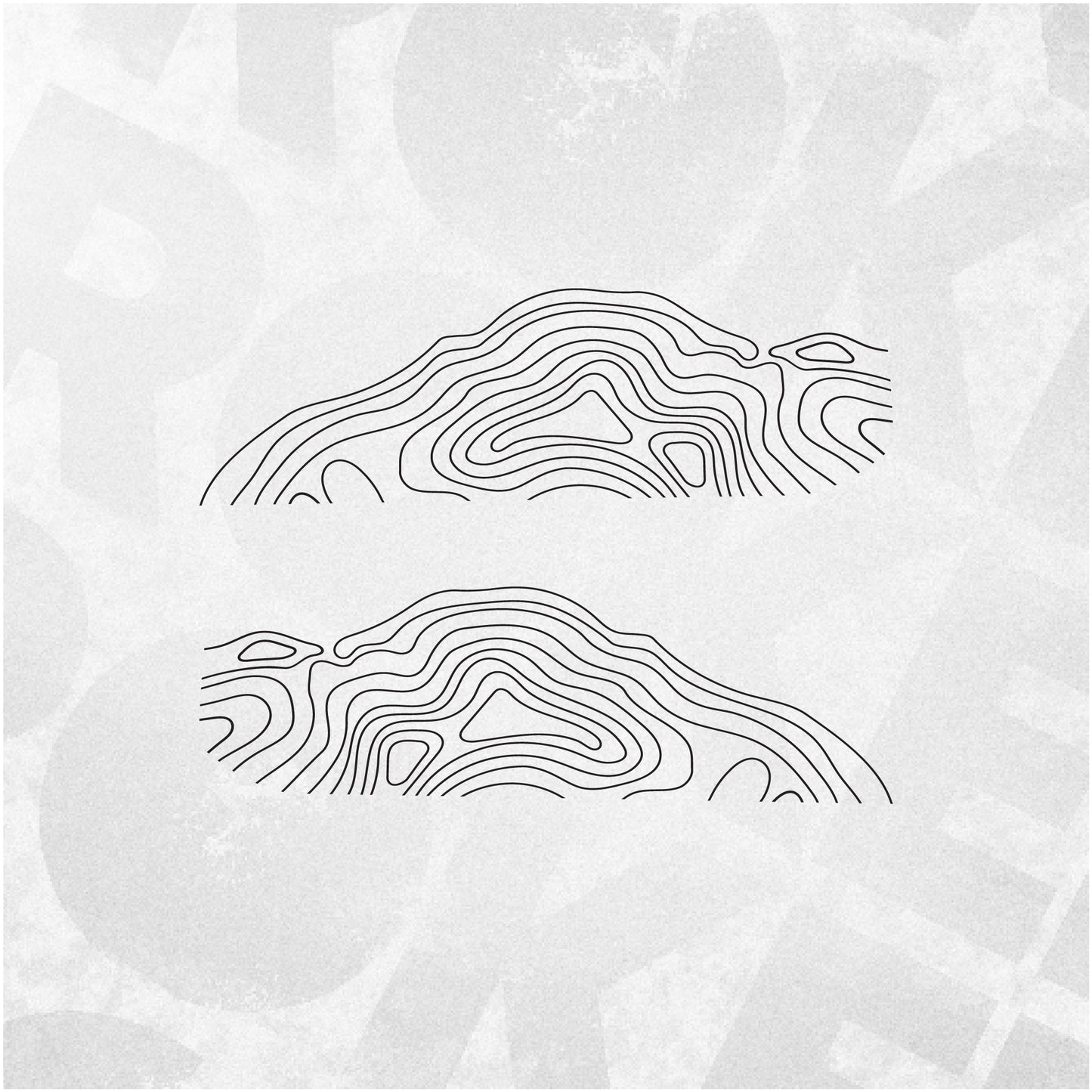 VW Caddy Mk5 Rear Quarter Window/Panel Topographic Decal Set