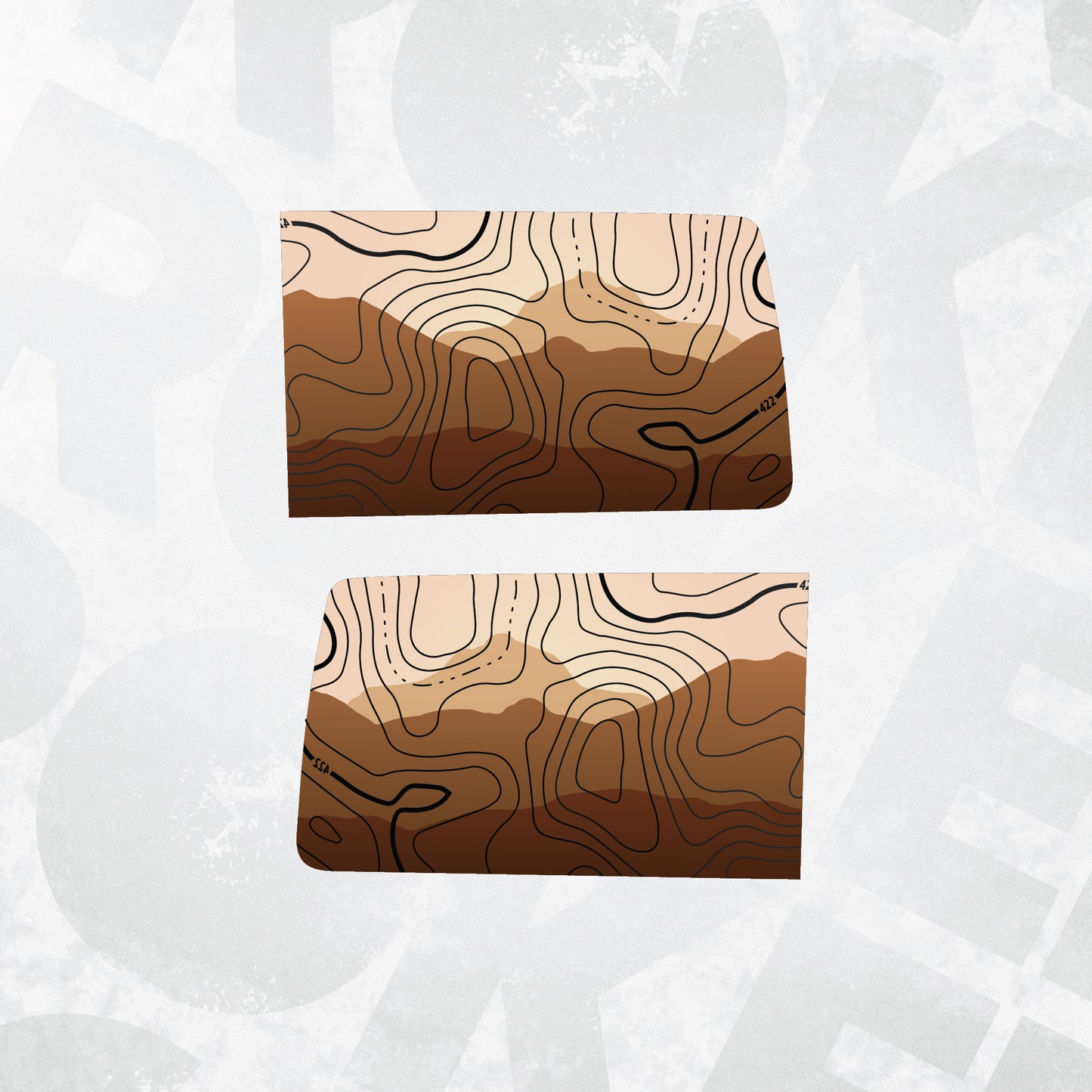 Topographic Canyon Window Decal Set – VW Transporter / Multivan Compatible