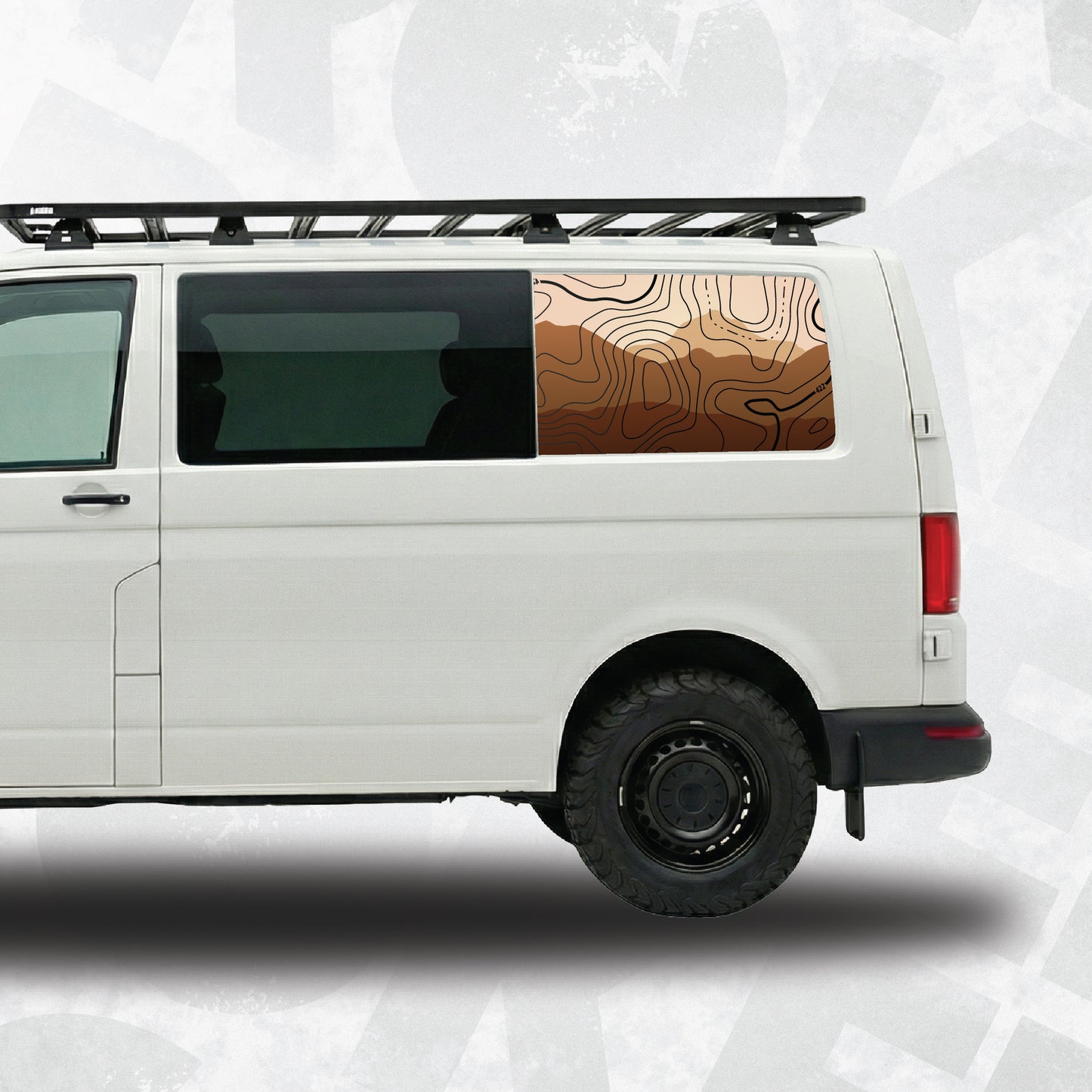 Topographic Canyon Window Decal Set – VW Transporter / Multivan Compatible