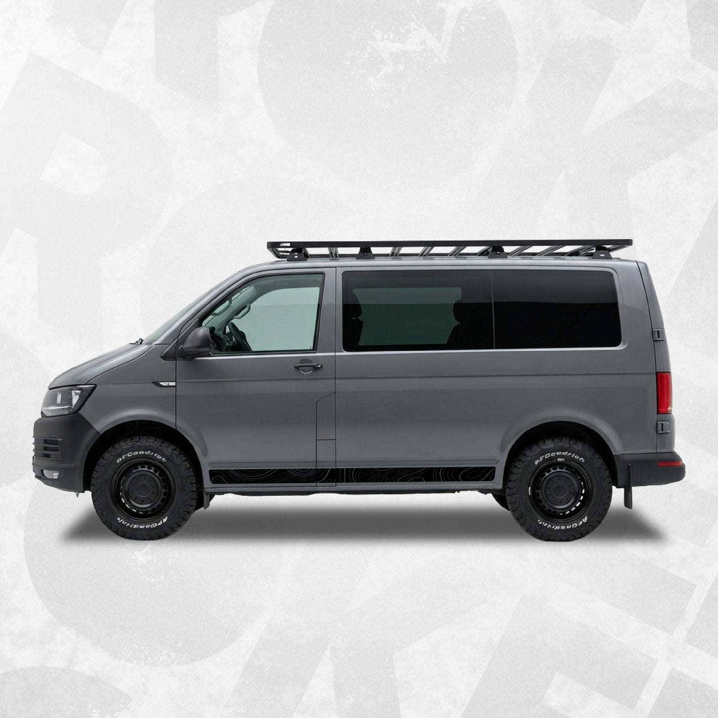 volkswagen transporter side stripe topographic