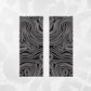 VW Transporter Contour Line Topographic Door Decal with intricate cartographic design for T5 T6