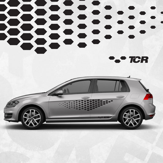 Honeycomb TCR Vinyl Decal Graphic Kit for VW Golf MK7