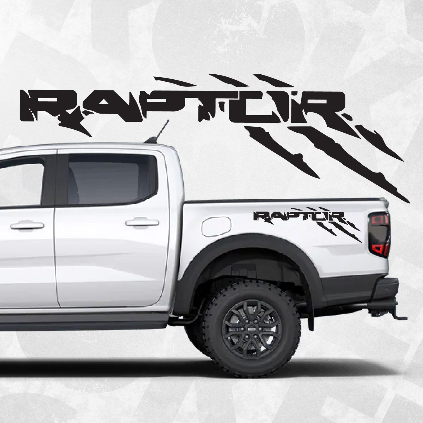 Ford f150 Raptor decals, Bedside truck claw rustic decal, set of 2