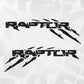 Ford f150 Raptor decals, Bedside truck claw rustic decal, set of 2
