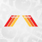 4runner SR5 Window Decal, Retro Racing Stripes for Quarter Panel Window, Graphic kit for Toyota 4runner