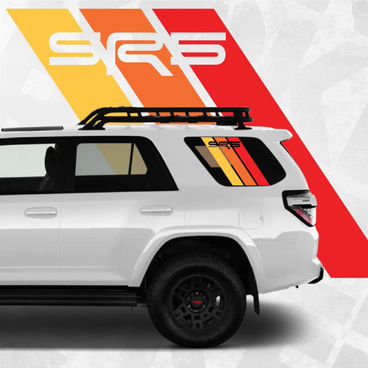 4runner SR5 Window Decal, Retro Racing Stripes for Quarter Panel Window, Graphic kit for Toyota 4runner