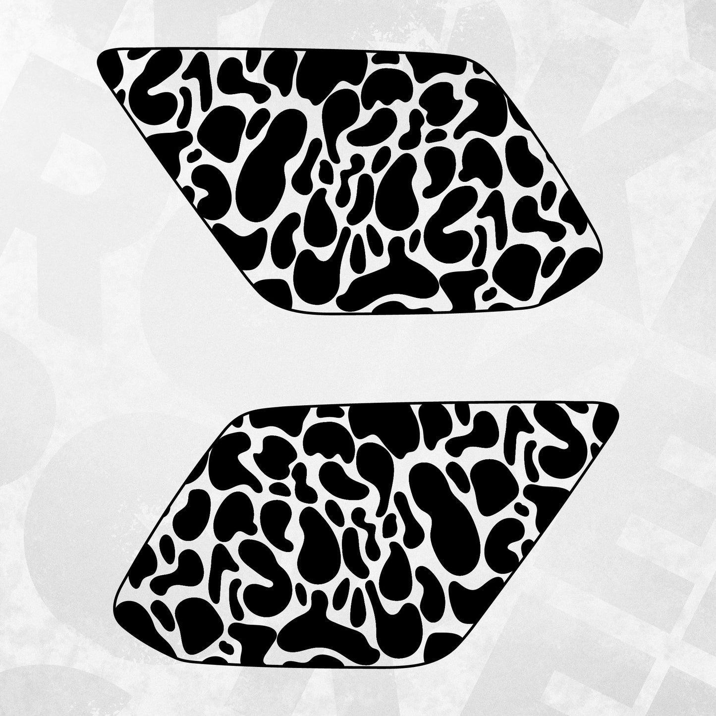 4runner Decal - Abstract cow camo print pattern quarter window decal - Fits Toyota 4runner 5th generation - Set of 2