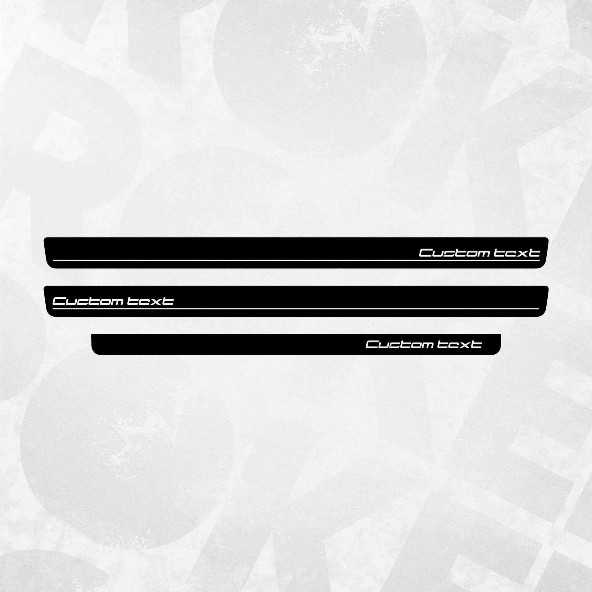 VW CADDY custom text logo decal - side stripe graphics sticker kit with your text, company name, logo, website