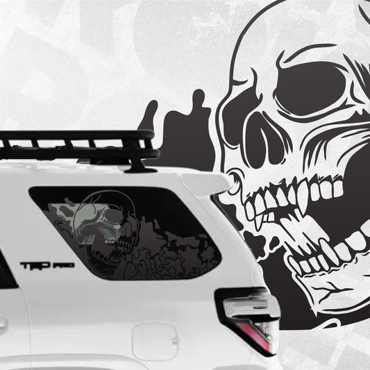 4Runner Window Decal - Nightmare Skull Graphics - Fits Toyota 4runner 5th generation - Set of 2