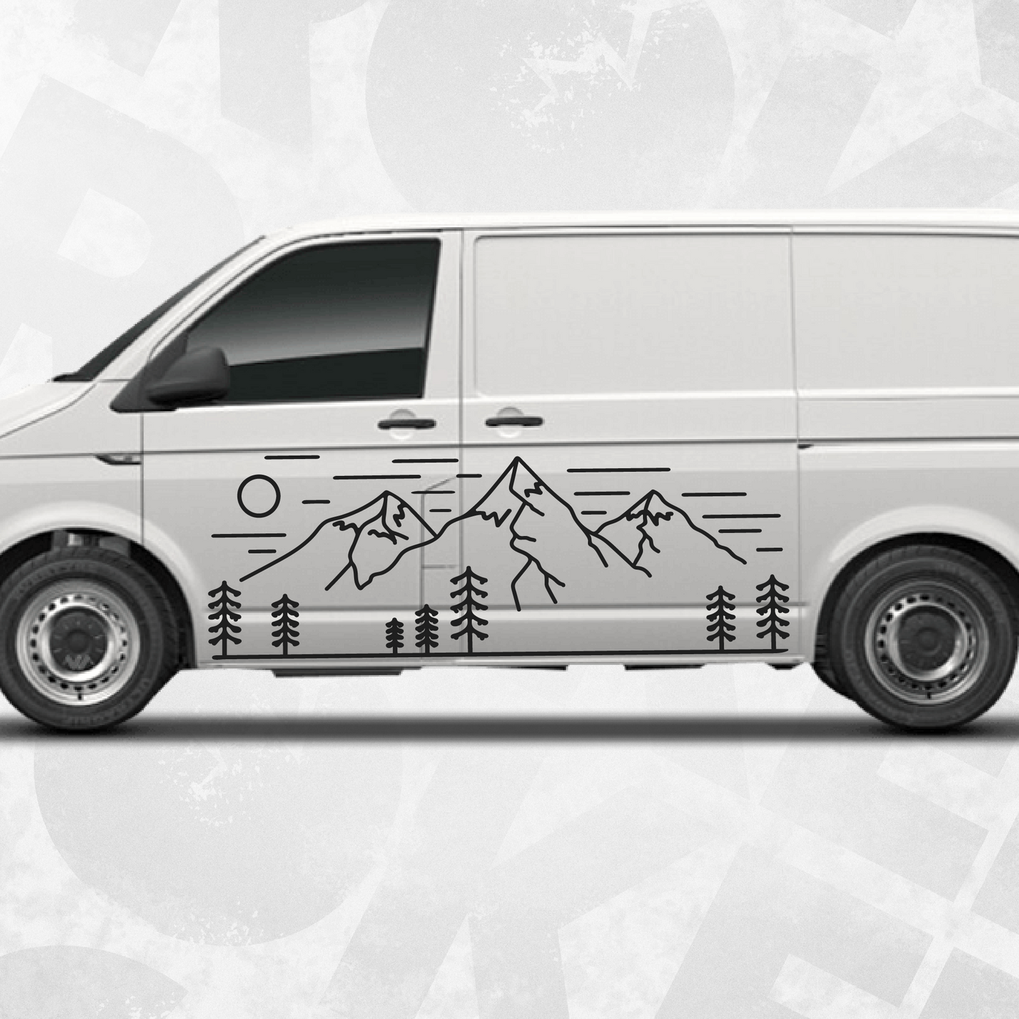 Volkswagen VAN mountain graphic decals