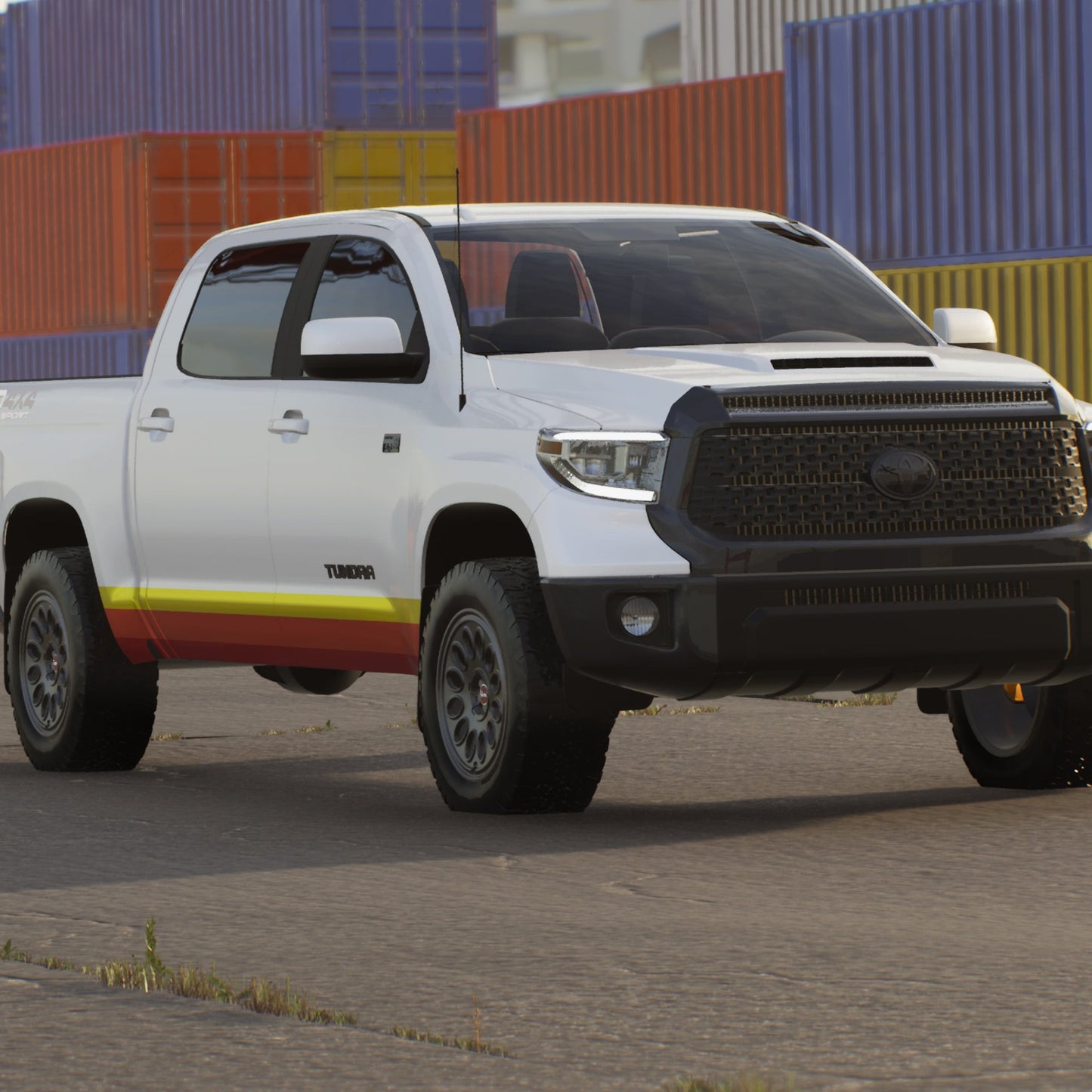 Toyota Tundra Side Stripe Decal - Retro Style Wrap