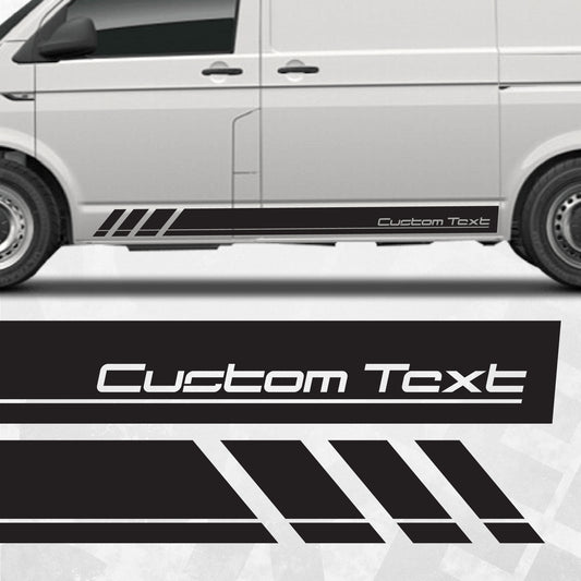 CUSTOM TEXT Volkswagen Transporter side stripe decals