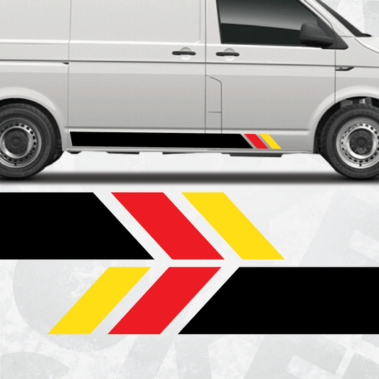 Volkswagen GERMANY flag colour side stripe graphic decals