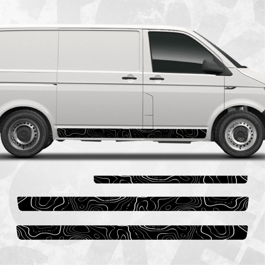 VW Transporter Multivan side stripes - TOPOGRAPHIC pattern