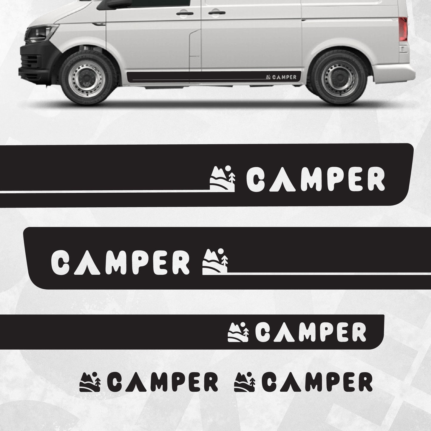 VW Transporter Multivan stripes - CAMPER – BROKENstickers